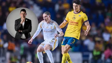 Roberto Barocio y su tremendo dardo a Tigres Foto: Club América y X