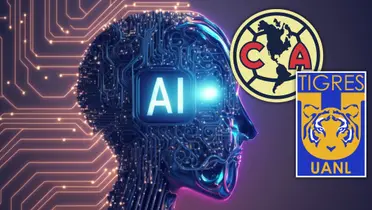 La Inteligencia Artificial se la juega con el resultado del América vs Tigres Foto: SCI Web y Escudoteca