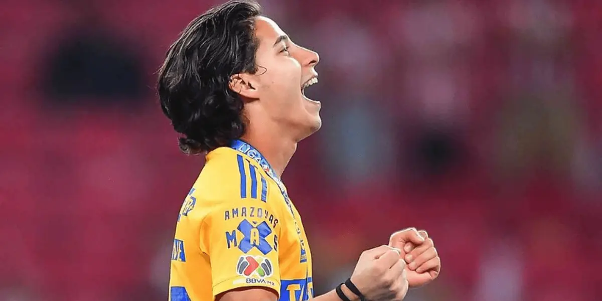 Diego Lainez se dice estar contento por su primer gol con Tigres.