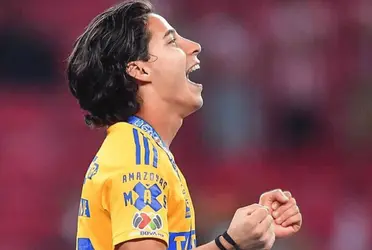 Diego Lainez se dice estar contento por su primer gol con Tigres.