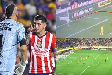 El arquero de Tigres se vio en una polémica con el jugador de Chivas