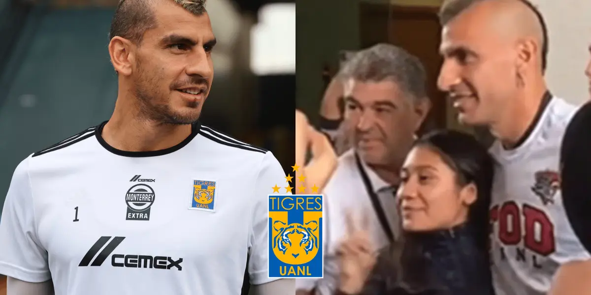 El arquero de Tigres visitó la UANL para recibir un homenaje