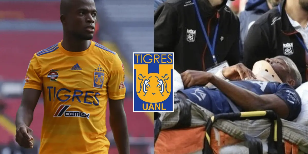 El histórico de Tigres, Enner Valencia sufrió una lesión que le dio la vuelta al mundo