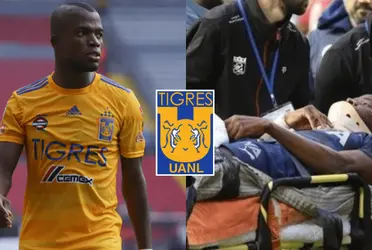 El histórico de Tigres, Enner Valencia sufrió una lesión que le dio la vuelta al mundo