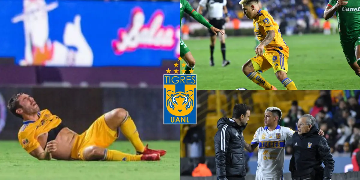 El jugador de Tigres sufrió una fuerte lesión y estará mínimo 4 meses sin jugar