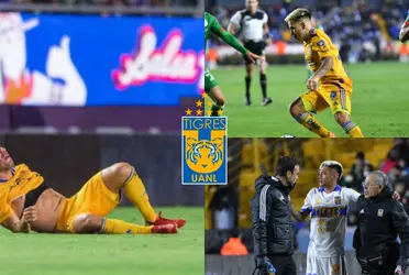 El jugador de Tigres sufrió una fuerte lesión y estará mínimo 4 meses sin jugar