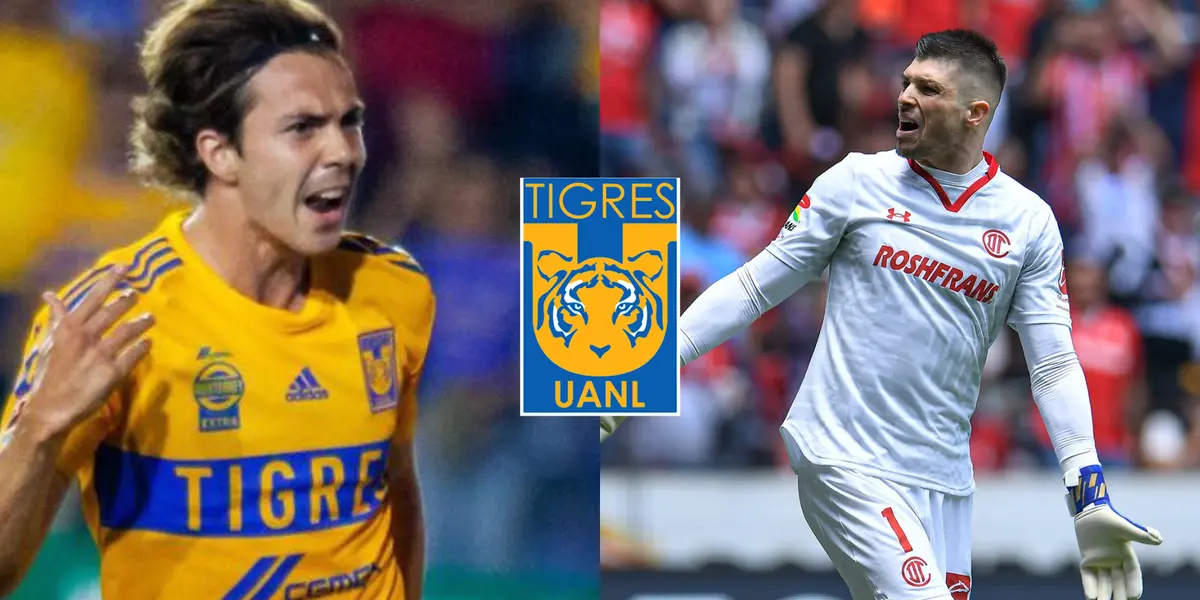 El mexicano de Tigres se le puso al tú por tú al arquero de Toluca