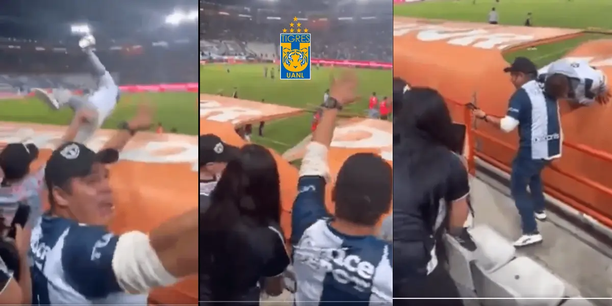 El video fue compartido en las redes sociales, y al parecer no se lastimó