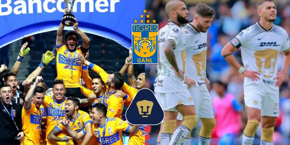 Esta comparación pone a los Tigres de la UANL muy por encima de Pumas