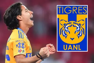 Vaya momento el que eligió Lainez para marcar su primer gol con la camiseta de Tigres